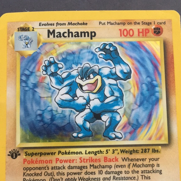 Rare Collectible: Wizards of the Coast Machamp 1st Edition Holofoil Card_ - Picture 5 of 5